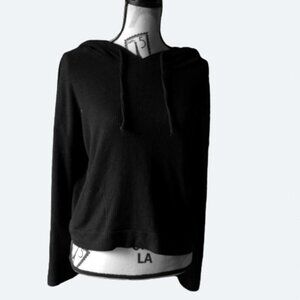 COPY - Chaser ribbed black knit hoodie with side hoodies size S